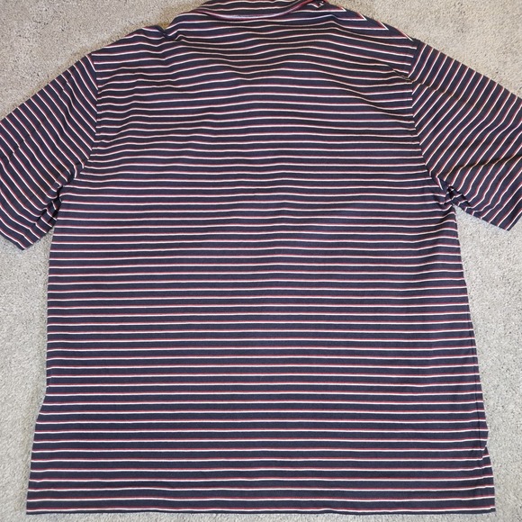 Brooks Brothers Mens 346 Short Sleeve Polo Red White Blue Striped Large - Picture 3 of 9